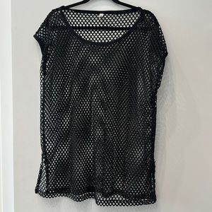 DESIGNER ELAN MESH SWIM COVERUP BEACH VACATION SIZE SMALL MEDIUM LARGE BLACK